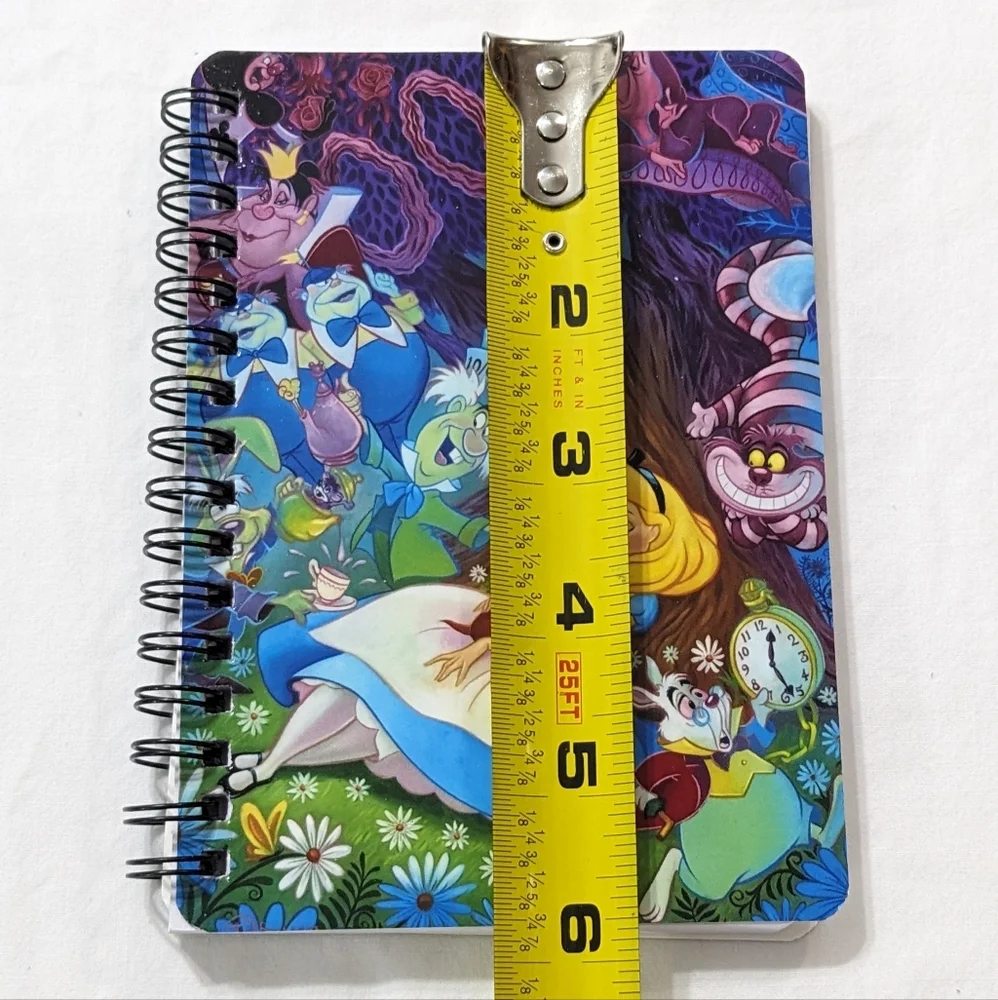 Alice in Wonderland Small Spiral Notebook, NEW